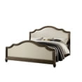 thumbnail image 1 of Modish Queen Size Bed With Arched Headboard And Footboard, Brown And White, 1 of 2