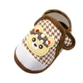 thumbnail image 1 of Modisza Baby Walking Shoes Infant Barefoot Slip on Sneakers Cartoon Bear Hook and Loops Indoor Shoe Little Kid Casual Sneaker Brown Size 4.5, 1 of 5