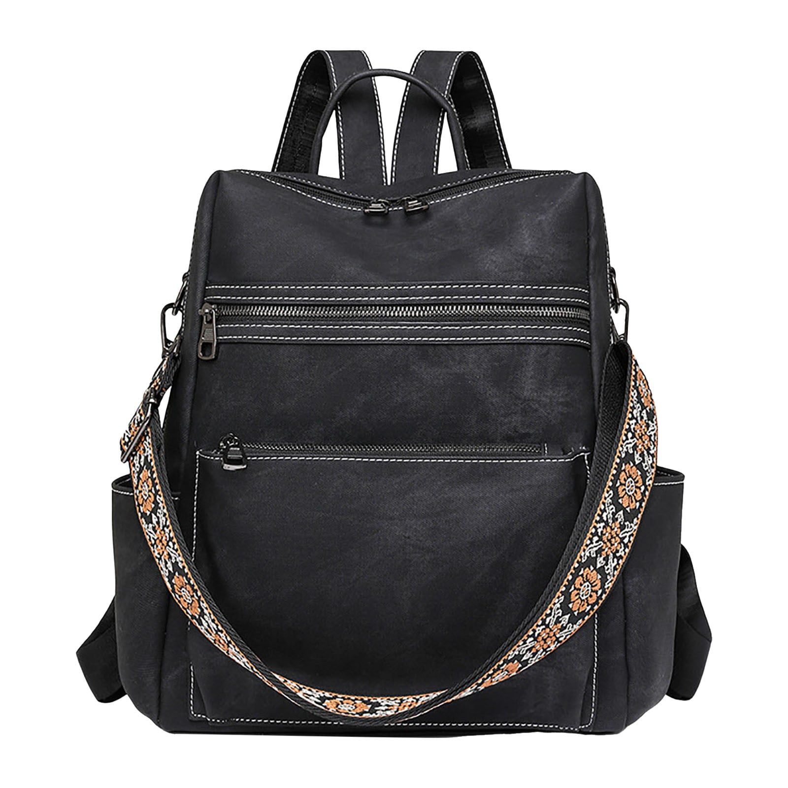Le Donne Leather U Zip Mid Size Woman's Backpack LD-9112