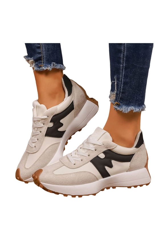 Casual Waking Shoes for Women Non Slip Strappy Comfortable Running Shoe College Students Travel Work Sneakers White 7