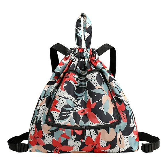 Modisza Drawstring Backpack Bag for Women Men Waterproof Gym Swim Daypack Shoulder Crossbody Bags