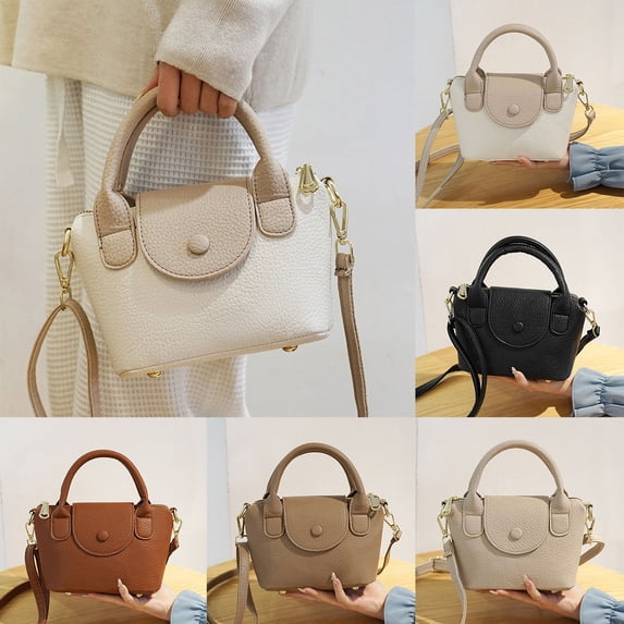 Modisza Fashion Mini Crossbody Bag Top Handle Handbags Purses Adjustable Strap Leather Phone Shoulder Bags for Ladies Work Travel Beige