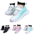 thumbnail image 1 of Modisza Girls Breathable Running Sneakers Hook and Loops Lightweight Memory Foam Shoes Kids Outdoor Walking Casual Running Shoe Black Size 1, 1 of 8