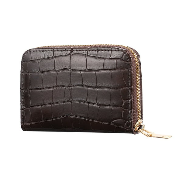 Modisza Leather Credit Card Holder Business RFID Blocking KeyChain Wallet Compact Size Clutch Bags