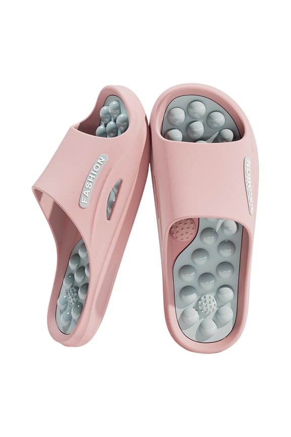 Massage Slippers for Women Men Plantar Fasciitis Slide Sandals Summer Non Slip Indoor Footwear Comfortable Bathroom Shoes Pink 7
