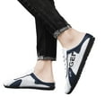 thumbnail image 1 of Modisza Men's Slip on Mule Sneakers Backless Breathable Non Slip Flat Shoes Closed Toe Work Travel Slides Outdoor Sandals White 9.5, 1 of 7