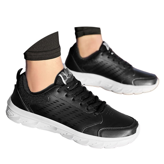 Modisza Men's Walking Sneakers Low Top Lace Up Tennis Shoes Memory Foam Comfortable Gym Running Hiking Sneaker White Size 7.5