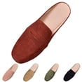 thumbnail image 1 of Modisza Mules for Women Square Closed Toe Slip on Flat Slides Comfortable Suede Backless Slides Loafers for Business Work Black 6.5, 1 of 6