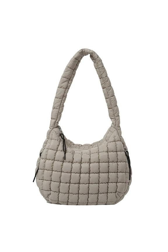 Puff Tote Bag for Women Quilted Large Crossbody Bags Crescent Travel Slouchy Hobo Handbag