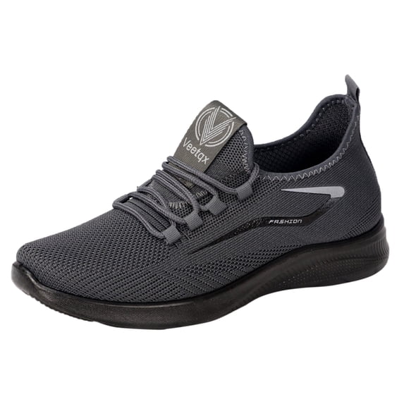 Modisza Running Shoes for Men Women Sneakers with Arch Support Breathable Slip on Sports Shoe for College Outdoor Sports Size 8 Grey