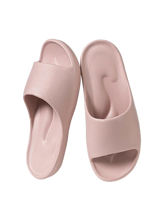 Shower Shoes for Women Men Massage Slide Sandals Bathroom Pool Slides Comfortable Arch Support Quick Drying Slippers Size 7.5 Pink