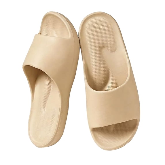 Modisza Shower Shoes for Women and Men Summer Massage Slide Sandals Non Slip Indoor Quick Drying Bathroom Slippers Brown 5.5