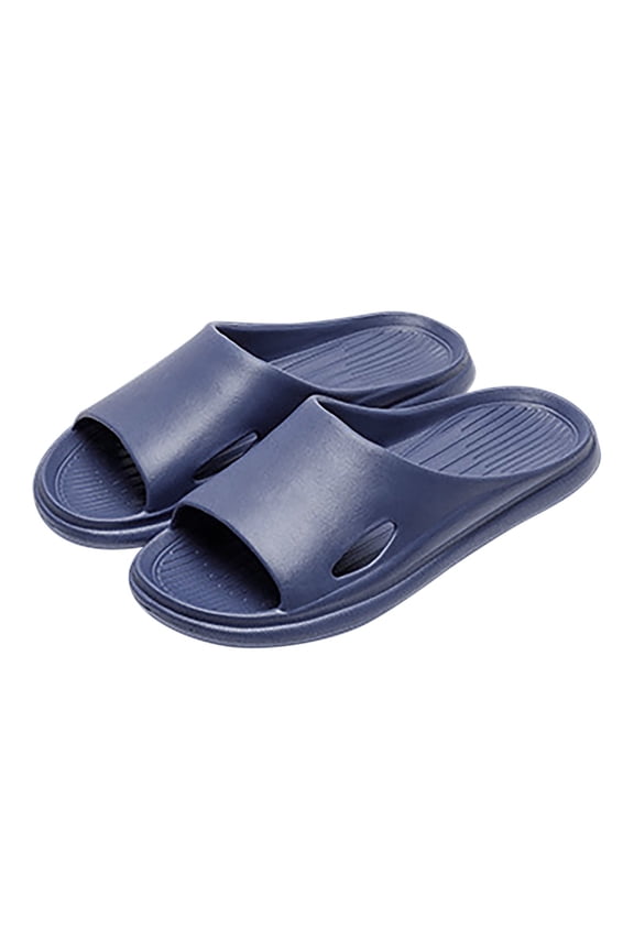 Shower Slippers for Women and Men Non Slip Open Toe Quick Drying Beach Shoes Cloud Comfortable Slip on Slides for Pool Blue 9.5