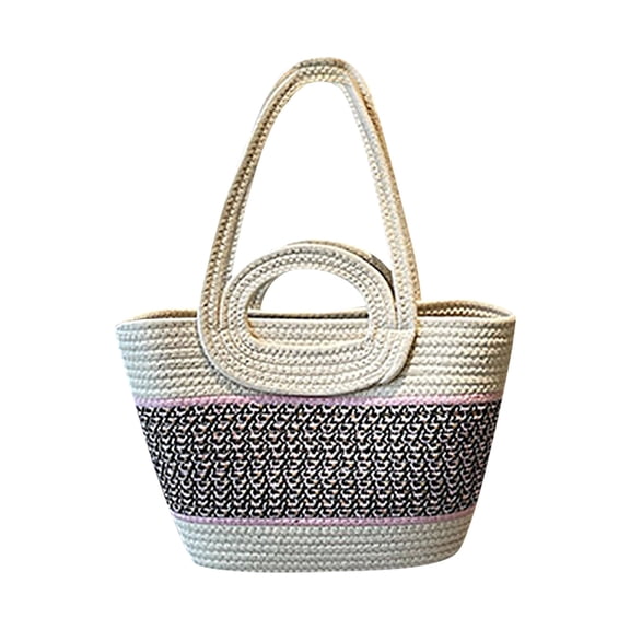 Modisza Straw Tote Bag for Women Summer Beach Woven Shoulder Handbag Ladies Purse for Summer Vacation