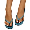 thumbnail image 1 of Modisza Summer Beach Flip Flops for Women Comfortable Flat Thong Sandals Yoga Mat Shower Shoes Ladies Outdoor Indoor Slides 5.5 Blue, 1 of 4