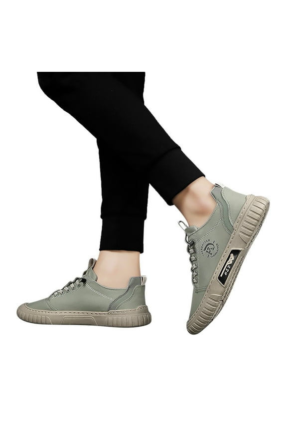 Summer Casual Breathable Men's Shoes 2026 Outdoor Travel Non Slip Low Heel Sport Jogging Shoe Comfortable Falt Sneakers Army Green 9.5