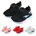 thumbnail image 1 of Modisza Toddler Light Up Shoes Boys Girls Led Flashing Breathable Mesh Running Sneakers Little Kid Walking Shoe for Outdoor Black Size 6.5, 1 of 5