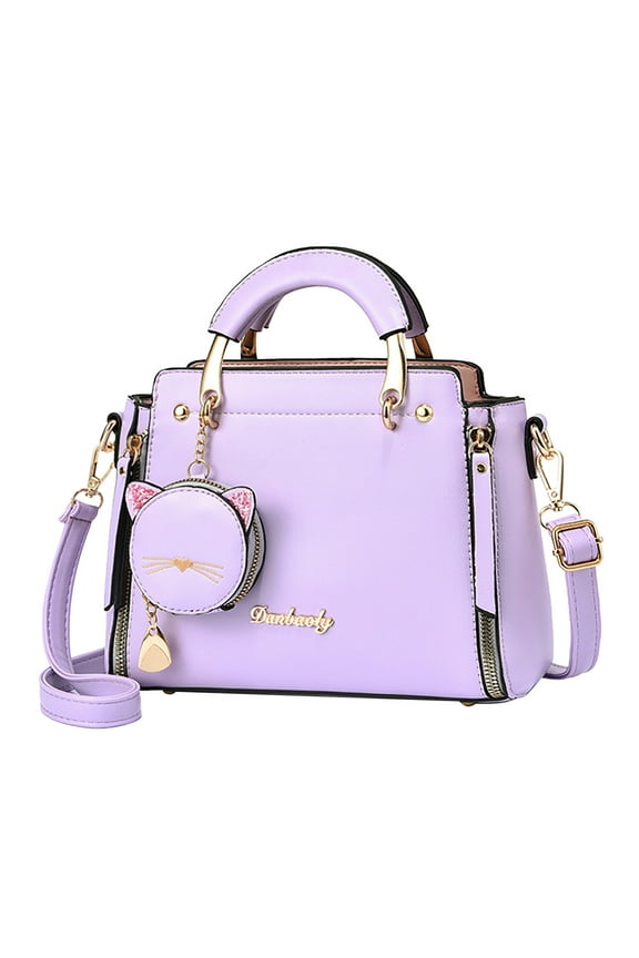 Tote Bag for Women Leather Keychain Purse and Handbag Top Handle Satchel Coin Wallets