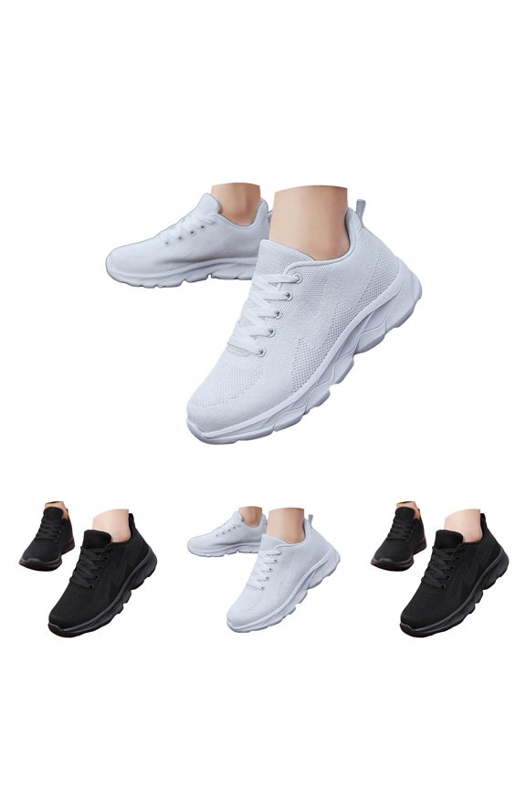 Women Classic Walking Sneakers Memory Foam Casual Tennis Shoes Shchool Comfortable Running Trainers Sports Sneaker Size 8 Black