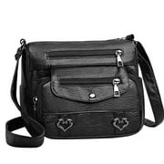 Modisza Women Crossbody Bag Leather Large Capacity Handbag Pocketbook Lightweight Shoulder Purse