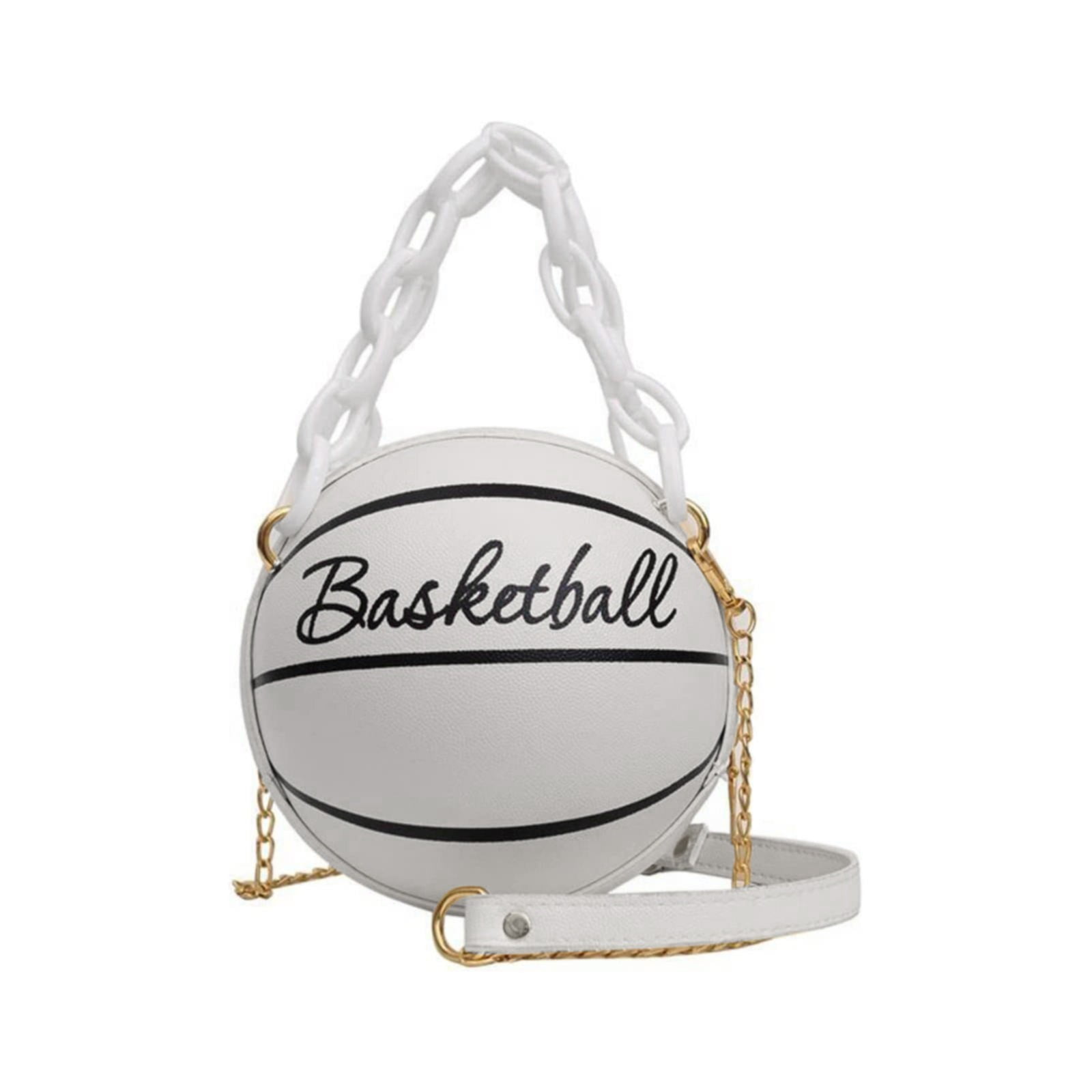 Modisza Women Crossbody Bags Basketball Shaped PU Handbags Adjustable Strap Shoulder Messenger Purse