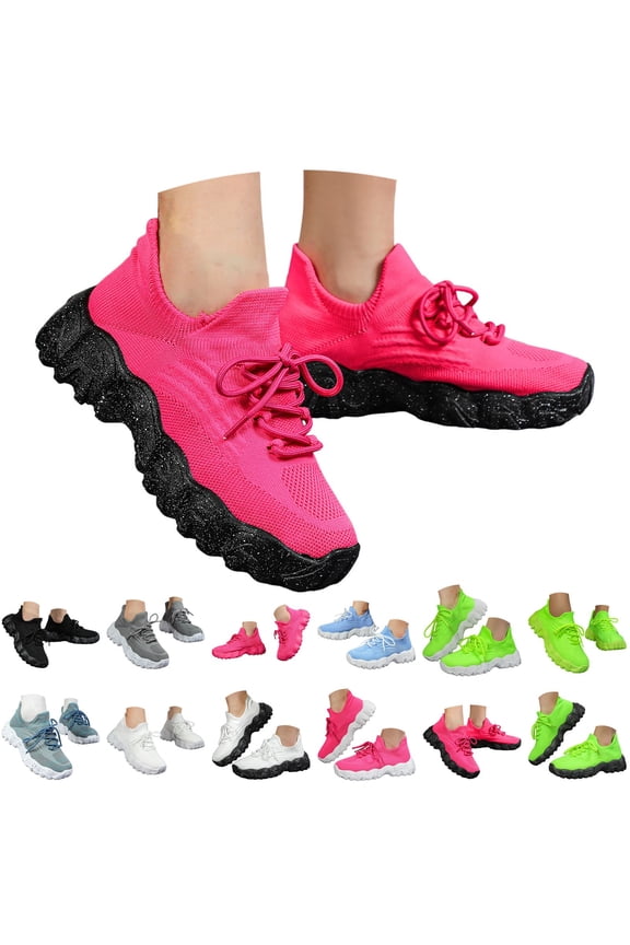 Women and Men Walking Shoes Memory Foam Soft Slip on Running Shoe Strappy Breathable Sports Sneakers for Travel Black 11