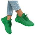 thumbnail image 1 of Modisza Women's Men's Walking Shoes Breathable Mesh Slip on Waking Shoe College Students Gym Sports Fashion Sneakers Green 6.5, 1 of 6