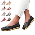 thumbnail image 1 of Modisza Women's Retro Loafers Braided Leather Slip on Flat Loafer Ladies Comfortable Walking Dressy Shoes with Ankle Strap Blue 6.5, 1 of 6