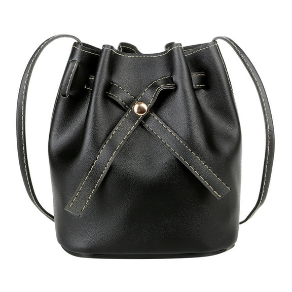 Modisza Womens Leather Bucket Bags Drawstring Crossbody Purse Hobo Handbags Casual Shoulder Tote Bag
