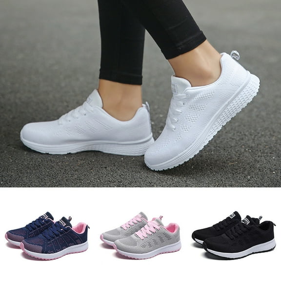 Modisza Womens Walking Shoes Arch Support Orthotic Fashion Sneakers Breathable Cross Training Slip on Running Shoes Black 5.5