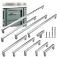 thumbnail image 1 of Modket M1603 Modern Euro Square Cabinet Handle 304 Stainless Steel — 3-3/8" Overall Length, 3" (76mm) Hole Centers, Brushed Nickel— 25-Packs, 1 of 7