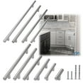 thumbnail image 1 of Modket M1607 Modern Euro Round Cabinet Handle 304 Stainless Steel — 10" Overall Length, 7-1/2" (192mm) Hole Centers, Brushed Nickel— 1-Pack, 1 of 8