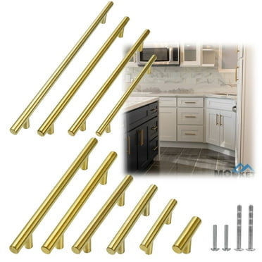 Modket M1607 Modern Euro Round Cabinet Handle 304 Stainless Steel 2" Knob, Brushed Satin Brass Gold, 1-Pack