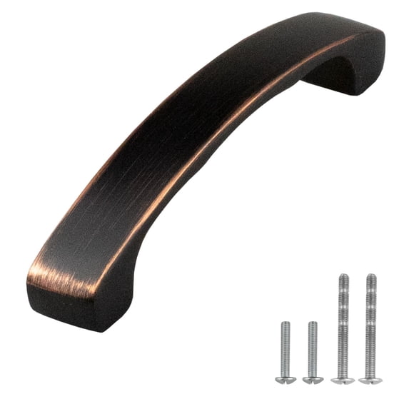 Modket MH1609 Traditional Classic Kitchen Cabinet Pull Handle — 4-3/8" Overall Length, 3-3/4" (96mm) Hole Centers, Oil Rubbed Bronze — 1 Pack