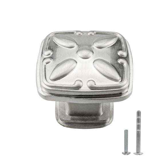 Modket MH1613 Traditional Classic Kitchen Cabinet Pull Handle — 1-1/8" Knob — Brushed Nickel — 1 Pack