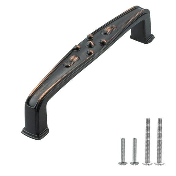 Modket MH1613 Traditional Classic Kitchen Cabinet Pull Handle — 4-1/4" Overall Length, 3-3/4" (96mm) Hole Centers, Oil Rubbed Bronze — 50 Packs