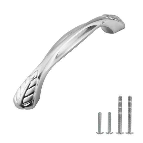 Modket MH1615 Traditional Classic Kitchen Cabinet Pull Handle — 5" Overall Length, 3-3/4" (96mm) Hole Centers, Brushed Nickel — 50 Packs