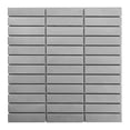 thumbnail image 1 of Modket TDH242SS Brushed Nickle Stainless Steel Metallic Stacked Mosaic Tile Kitchen Backsplash, 1 of 5