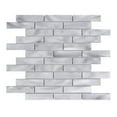 thumbnail image 1 of Modket TDH260AL Aluminum Metallic Metal 2/3 offset Linear Mosaic Tile Kitchen Wall Backsplash, 1 of 5