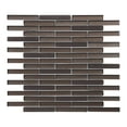 thumbnail image 1 of Modket TDH318MG Brown Crystal Metallic Glass Brick Joint Mosaic Tile Kitchen Wall Backsplash, 1 of 5
