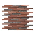 thumbnail image 1 of Modket TDH335RG Brown Rose Gold Copper Color Metallic Metal linear Glass Mosaic Tile Backsplash, 1 of 5