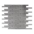 thumbnail image 1 of Modket TDH345SS Brushed Nickle Stainless Steel Metallic Metal Brick Joint Mosaic Tile Backsplash, 1 of 5