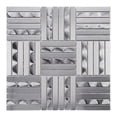 thumbnail image 1 of Modket TDH366SS Brushed Nickel Stainless Steel Metallic Swirling Parquet Mosaic Tile Backsplash, 1 of 5