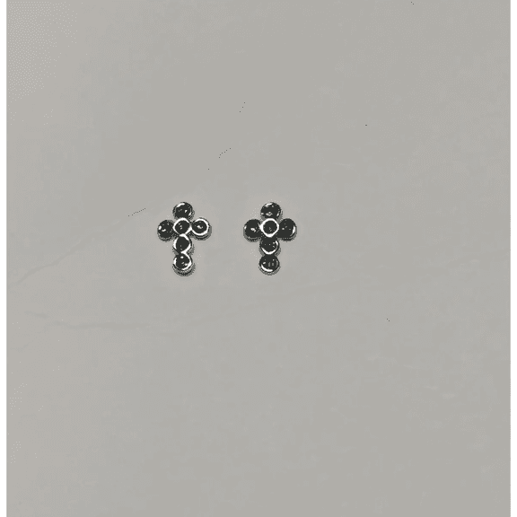 Modlines  .925 Sterling Silver Cross Earring Set Montana Blue