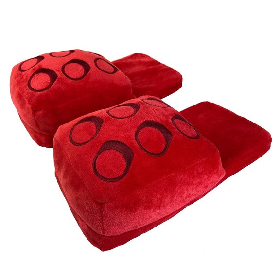 Modlines Men's/Boy's Building Block House Slippers Scuff Shoes (Red, X-large 12-13)