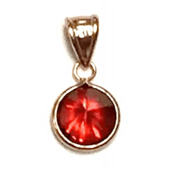 Modlines Rose Gold over .925 Sterling Silver Red Circle Pendant (Pendant only)