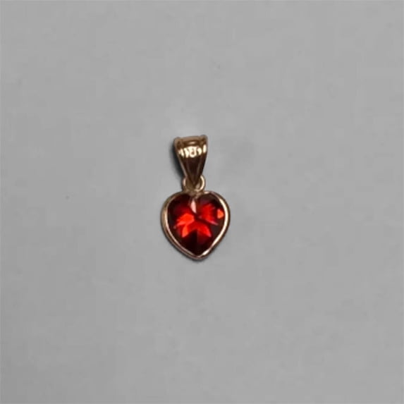 Modlines Rose Gold over .925 Sterling Silver Red Heart Pendant (Pendant only)