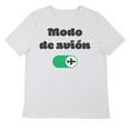 thumbnail image 1 of Modo De Avion Airplane Mode Women's White Short Sleeve Crew Neck Tee-XL, 1 of 3