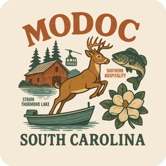 Modoc South Carolina Keepsakes Souvenir Vinyl Sticker – Destination Travel Keepsake Collectible (3-Inches Wide)
