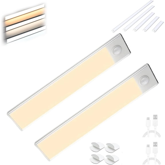 Modolight for Closets, Modolight Intelligent Light, Modolight Strip, 3 Colors LED Adjustable Light Battery Operated Motion Self-Adhesive Smart Sensor Light, One Click Switching,Illuminate Instantly